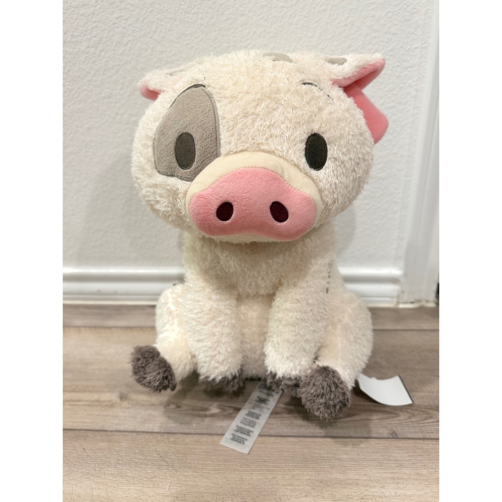 Disney Moana Pua Weighted Plush 14 Inch White Pink Grey Pig Soft Toy